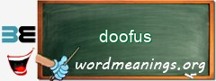 WordMeaning blackboard for doofus